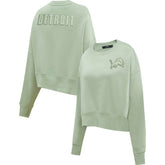 Detroit Lions Pro Standard Women's Oversized Cropped Neutral Pullover Sweatshirt | NFL Outlet