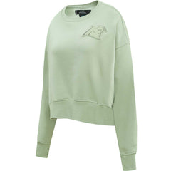 Carolina Panthers Pro Standard Women's Oversized Cropped Neutral Pullover Sweatshirt | NFL Sale
