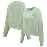 Minnesota Vikings Pro Standard Women's Oversized Cropped Neutral Pullover Sweatshirt | NFL Sale