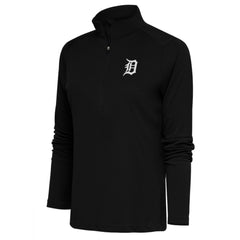 Detroit Tigers Antigua Women's Brushed Metallic Tribute Half-Zip Pullover Top - MLB Pullover