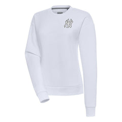 New York Yankees Antigua Women's Brushed Metallic Victory Pullover Sweatshirt - MLB Pullover