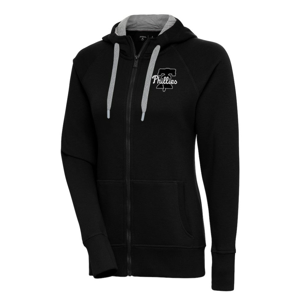Philadelphia Phillies Antigua Women's Brushed Metallic Victory Full-Zip Hoodie - MLB Hoodies