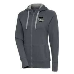 Philadelphia Phillies Antigua Women's Brushed Metallic Victory Full-Zip Hoodie - MLB Hoodies