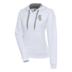 Chicago White Sox Antigua Women's Brushed Metallic Victory Pullover Hoodie - MLB Hoodies