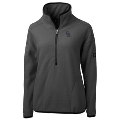 Colorado Rockies Cutter & Buck Women's Roam Cascade Eco Sherpa Fleece Half-Zip Pullover Jacket - MLB Jackets