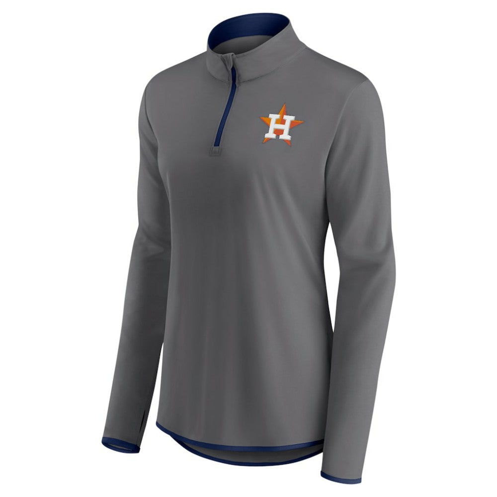 Houston Astros Profile Women's Plus Size Quarter-Zip Jacket - MLB Jackets