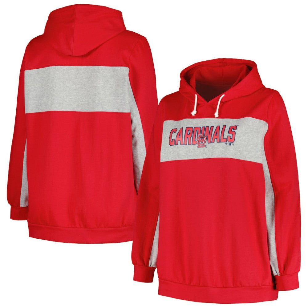 St. Louis Cardinals Profile Women's Plus Size Pullover Hoodie - MLB Hoodies