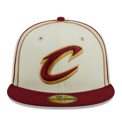 Cream/Wine Cleveland Cavaliers Piping 2-Tone 59FIFTY Fitted Hat sale | NBA