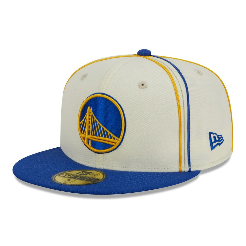 Cream/Royal Golden State Warriors Piping 2-Tone 59FIFTY Fitted Hat sale | NBA