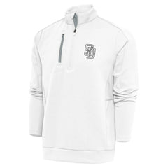 San Diego Padres Antigua Metallic Generation Quarter-Zip Pullover Top - MLB Pullover