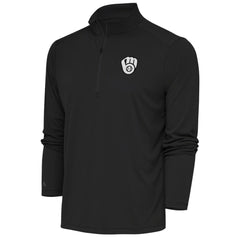 Milwaukee Brewers Antigua Metallic Tribute Quarter-Zip Top - MLB Tops