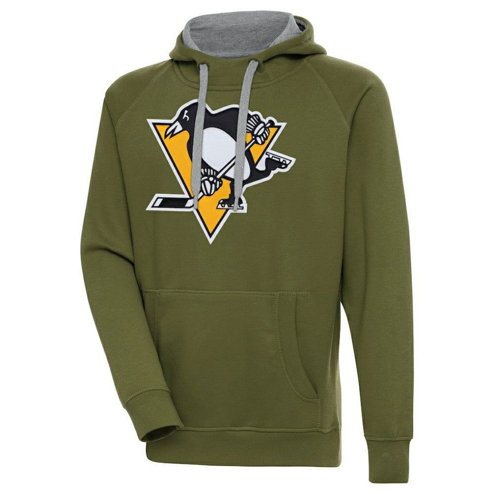 Pittsburgh Penguins Antigua Victory Pullover Hoodie - NHL Hoodies