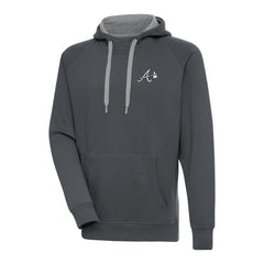 Atlanta Braves Antigua Metallic Victory Pullover Hoodie - MLB Hoodies