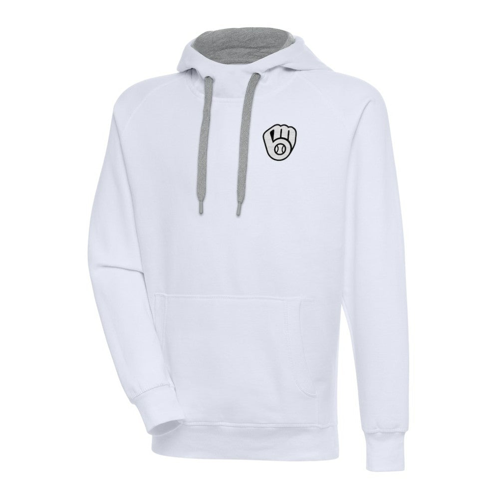 Milwaukee Brewers Antigua Metallic Victory Pullover Hoodie - MLB Hoodies