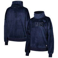 Tennessee Titans DKNY Sport Women's Deliliah Rhinestone Funnel Neck Pullover Sweatshirt | NFL Outlet