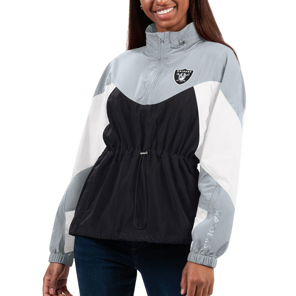 Las Vegas Raiders G-III 4Her by Carl Banks Women's Tie Breaker Lightweight Quarter-Zip Jacket | NFL Online