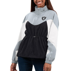 Las Vegas Raiders G-III 4Her by Carl Banks Women's Tie Breaker Lightweight Quarter-Zip Jacket | NFL Online