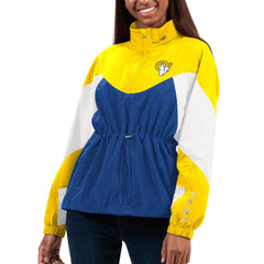 Los Angeles Rams G-III 4Her by Carl Banks Women's Tie Breaker Lightweight Quarter-Zip Jacket | NFL Near me