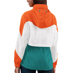 Miami Dolphins G-III 4Her by Carl Banks Women's Tie Breaker Lightweight Quarter-Zip Jacket | NFL Discount