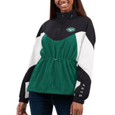 New York Jets G-III 4Her by Carl Banks Women's Tie Breaker Lightweight Quarter-Zip Jacket | NFL Sale