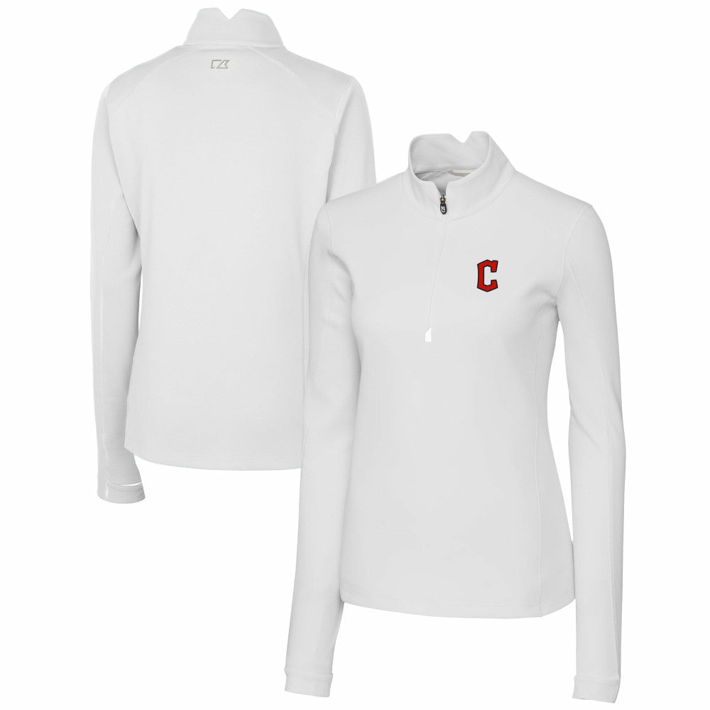 Cleveland Guardians Cutter & Buck Women's DryTec Traverse Stretch Quarter-Zip Pullover Top - MLB Pullover