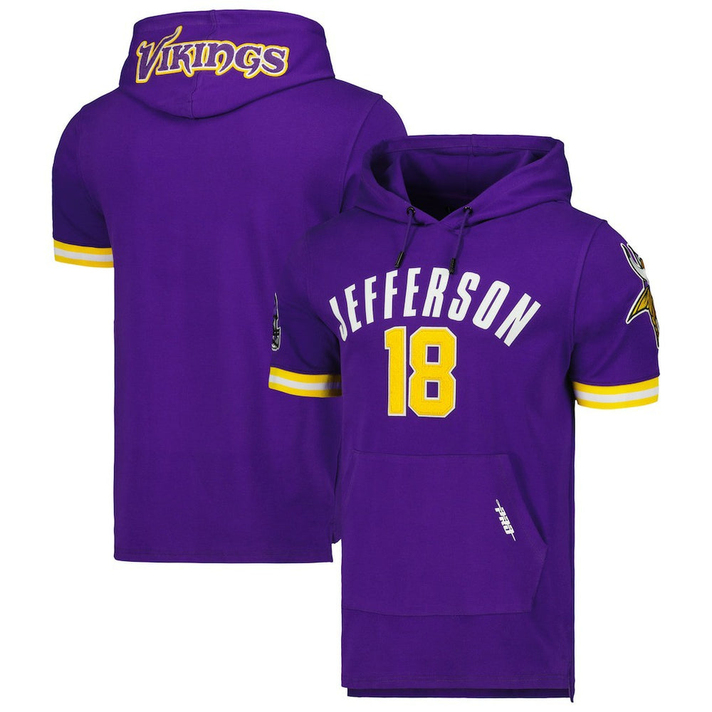 Minnesota Vikings Justin Jefferson Pro Standard Player Name & Number Hoodie T-Shirt | NFL On sale
