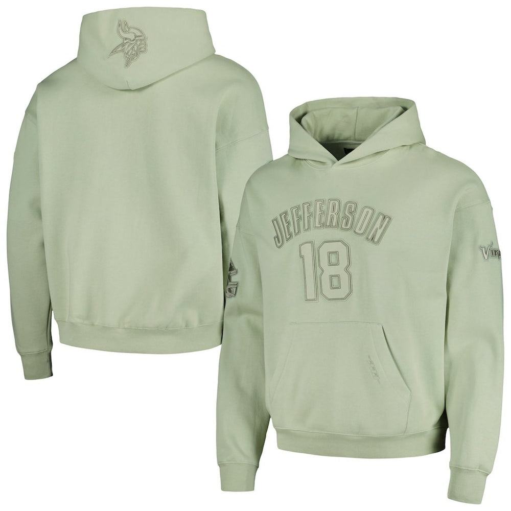 Minnesota Vikings Justin Jefferson Pro Standard Player Name & Number Pullover Hoodie | NFL Discount