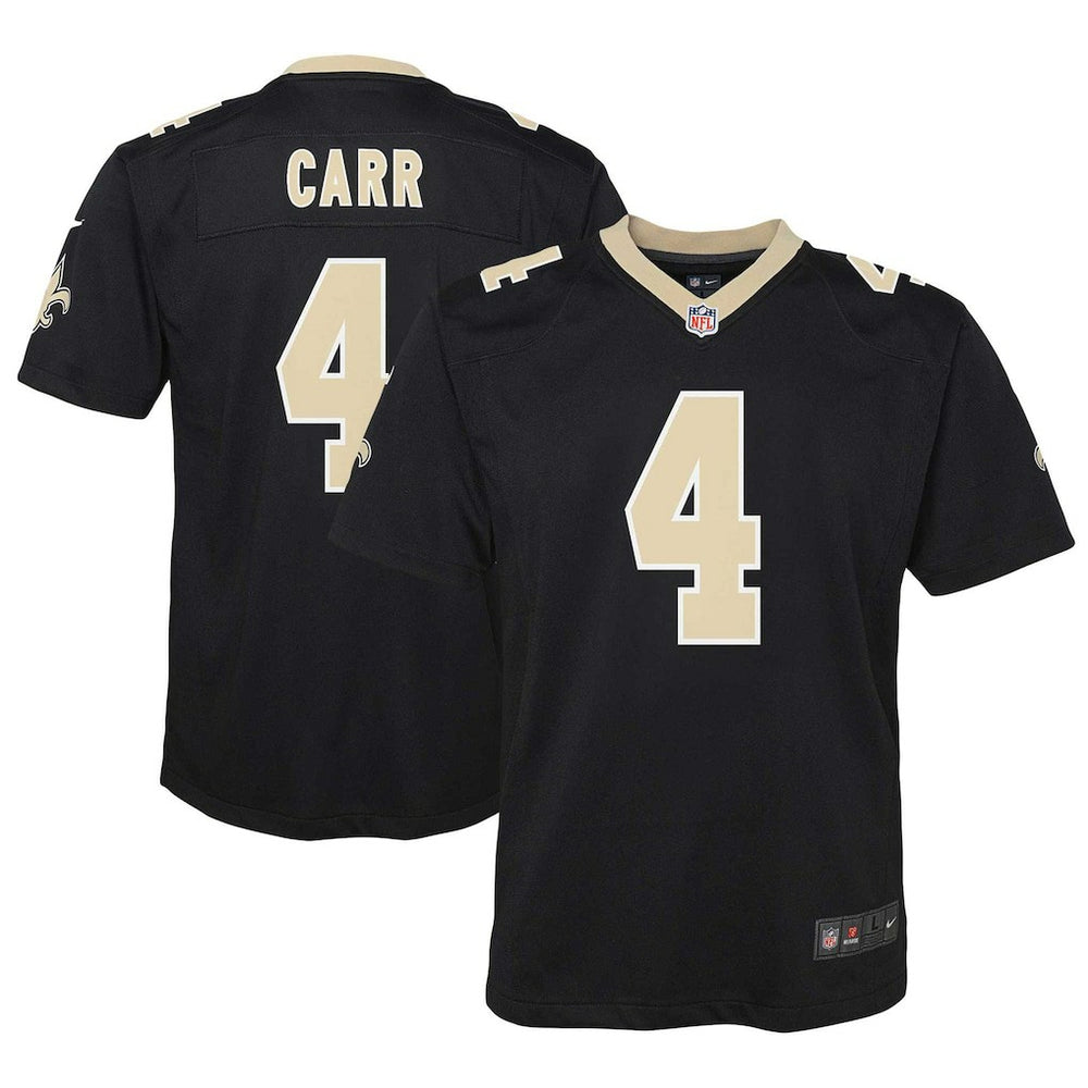 New Orleans Saints Derek Carr Youth Game Jersey | NFL Hot