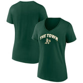 Athletics Women's Hometown Hella Good V-Neck T-Shirt - MLB T-shirts