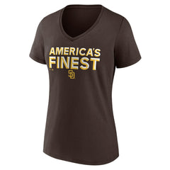 San Diego Padres Women's Hometown 619 Beisbol V-Neck T-Shirt - MLB T-shirts