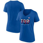 Toronto Blue Jays Women's Hometown In The 416 V-Neck T-Shirt - MLB T-shirts