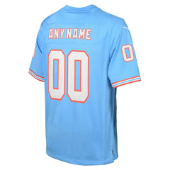 Tennessee Titans Youth Oilers Throwback Custom Game Jersey | NFL Sale