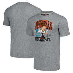 Cincinnati Bengals Joe Burrow Homage Unisex Caricature Player Tri-Blend T-Shirt | NFL New