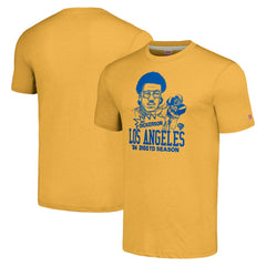Los Angeles Rams Eric Dickerson Homage Unisex Caricature Retired Player Tri-Blend T-Shirt | NFL New