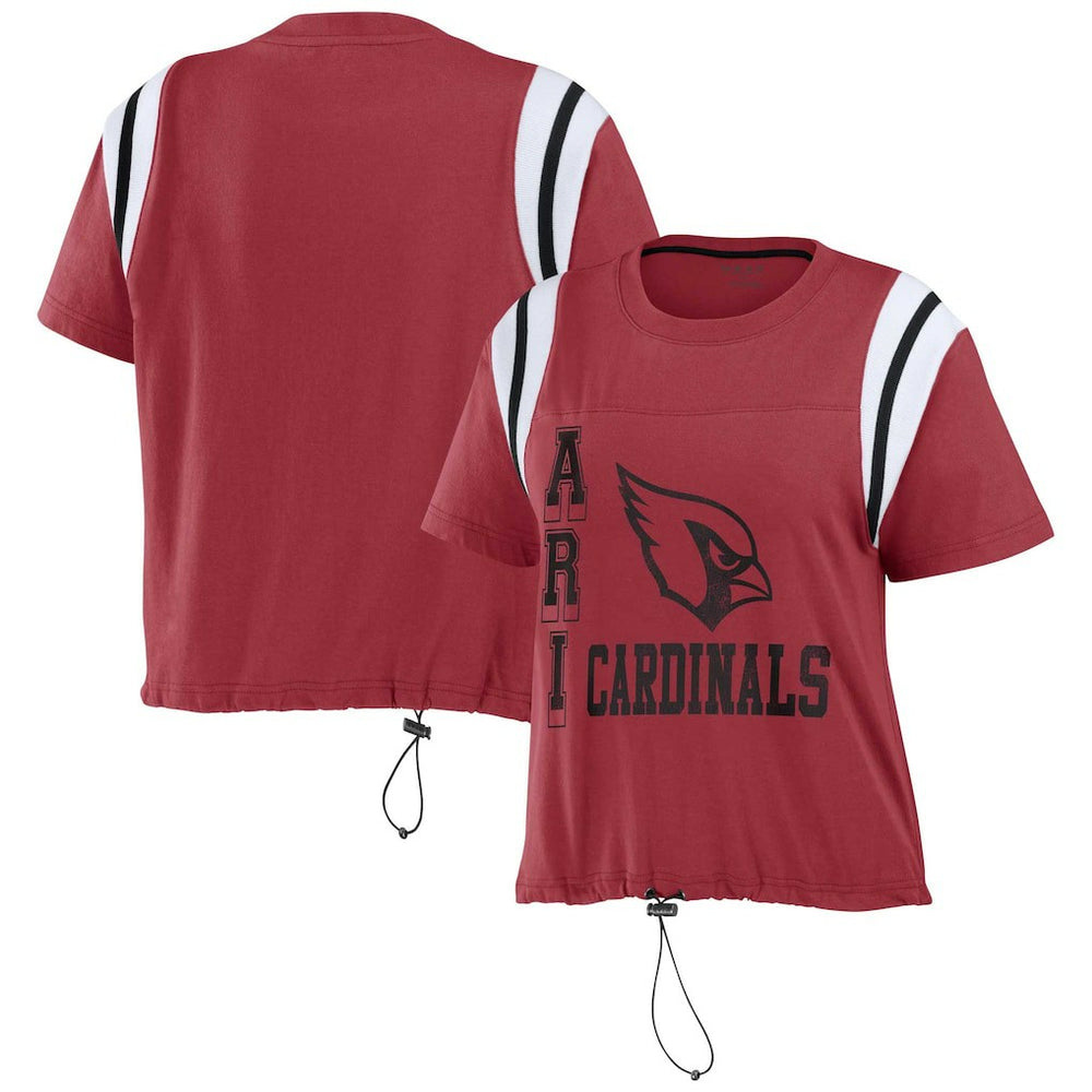 Arizona Cardinals WEAR by Erin Andrews Women's Cinched Colorblock T-Shirt | NFL Sale