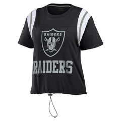 Las Vegas Raiders WEAR by Erin Andrews Women's Cinched Colorblock T-Shirt | NFL New