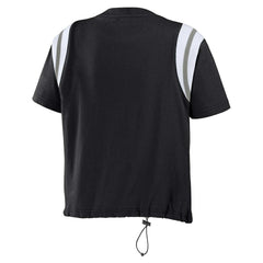 Las Vegas Raiders WEAR by Erin Andrews Women's Cinched Colorblock T-Shirt | NFL New