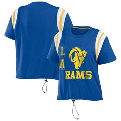 Los Angeles Rams WEAR by Erin Andrews Women's Cinched Colorblock T-Shirt | NFL US