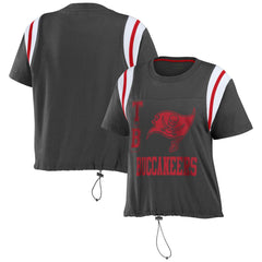 Tampa Bay Buccaneers WEAR by Erin Andrews Women's Cinched Colorblock T-Shirt | NFL Hot