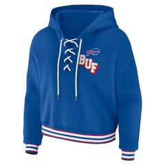 Buffalo Bills WEAR by Erin Andrews Women's Lace-Up Pullover Hoodie | NFL Near me
