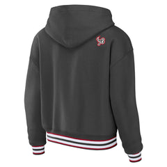 Tampa Bay Buccaneers WEAR by Erin Andrews Women's Lace-Up Pullover Hoodie | NFL Online