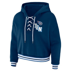 Tennessee Titans WEAR by Erin Andrews Women's Lace-Up Pullover Hoodie | NFL Hot