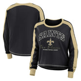 New Orleans Saints WEAR by Erin Andrews Women's Plus Size Colorblock Long Sleeve T-Shirt | NFL Hot