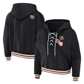 Cincinnati Bengals WEAR by Erin Andrews Women's Plus Size Lace-Up Pullover Hoodie | NFL US