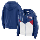 New York Giants WEAR by Erin Andrews Women's Plus Size Color Block Full-Zip Hoodie | NFL US