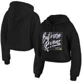 Baltimore Ravens WEAR by Erin Andrews Women's Domestic Cropped Pullover Hoodie | NFL Sale
