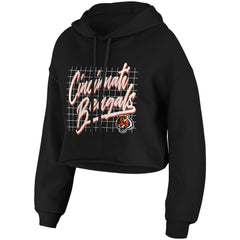 Cincinnati Bengals WEAR by Erin Andrews Women's Domestic Cropped Pullover Hoodie | NFL Online
