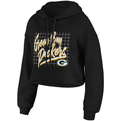 Green Bay Packers WEAR by Erin Andrews Women's Domestic Cropped Pullover Hoodie | NFL Discount
