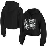 Las Vegas Raiders WEAR by Erin Andrews Women's Domestic Cropped Pullover Hoodie | NFL Online