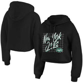 New York Jets WEAR by Erin Andrews Women's Domestic Cropped Pullover Hoodie | NFL Hot